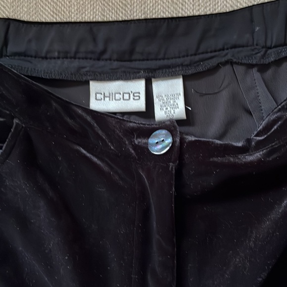 Chico’s Black Velvet Trouser Size 2 - Picture 4 of 4